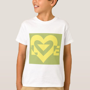 Liebe Gelb auf Sangengrün T-Shirt