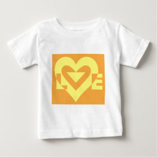 Liebe Gelb in Orange Baby T-shirt
