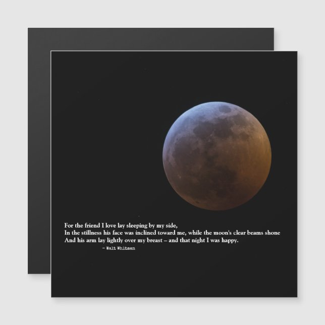 "Liebe gelegtes Schlafen durch mein Seiten" Magnetkarte (Vorne/Hinten)