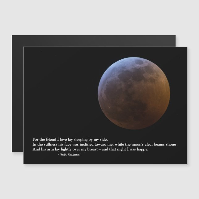 "Liebe gelegtes Schlafen durch mein Seiten" Magnetkarte (Vorne/Hinten)