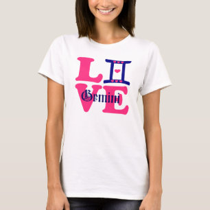 😍 Liebe Gemini-Zodiac Sign Slim-angepasst T-Shirt