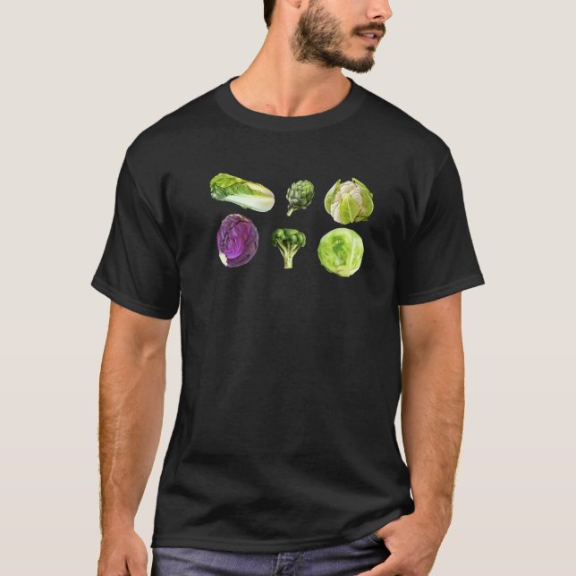 Liebe Gemüse Grüne Gemüse Süße Gesunde Salat F T-Shirt (Vorderseite)