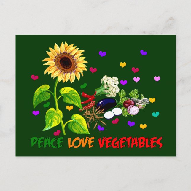 Liebe Gemüse Postkarte (Vorderseite)