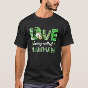 Liebe genannt Mawmaw Gnome Kariert St Patricks D T-Shirt