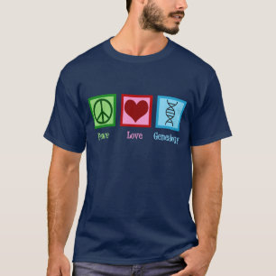 Liebe Genealogie des Friedens T-Shirt