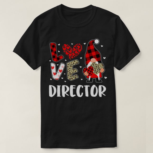 Liebe Generaldirektor Valentinstag Kariert Leopard T-Shirt (Design vorne)