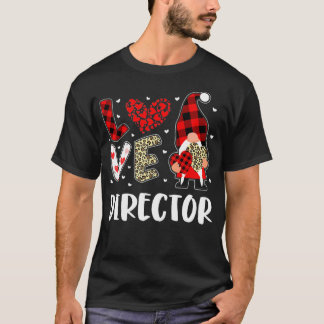 Liebe Generaldirektor Valentinstag Kariert Leopard T-Shirt