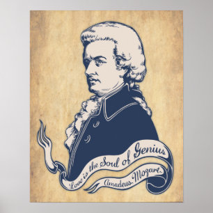 Liebe = Genius - Mozart Poster