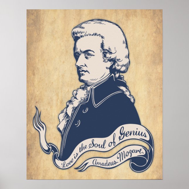 Liebe = Genius - Mozart Poster (Vorne)
