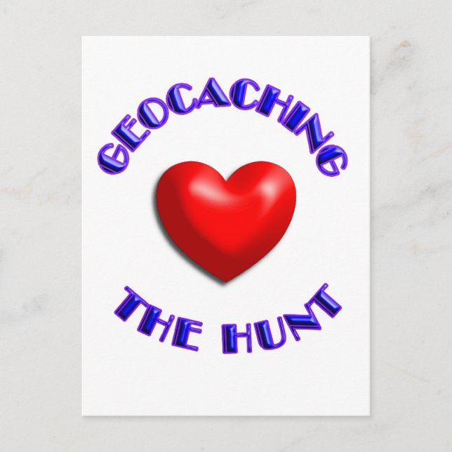 Liebe Geocaching und Jagd Postkarte (Vorderseite)