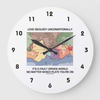 Liebe Geologie bedingungslos durch Fehler angetrie Große Wanduhr