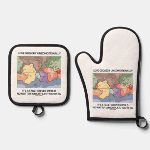 Liebe Geologie bedingungslos durch Fehler angetrie Ofenhandschuh & Topflappen-Set
