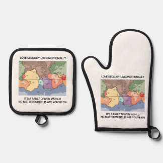 Liebe Geologie bedingungslos durch Fehler angetrie Ofenhandschuh & Topflappen-Set