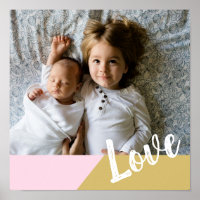 Liebe | Geometrisches Personalisiertes Foto für Ro
