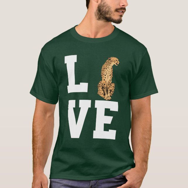 Liebe Gepard-Junge T-Shirt (Vorderseite)