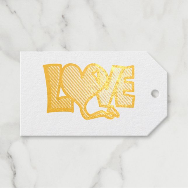 Liebe Geschenkanhänger (Vorderseite (Horizontal))