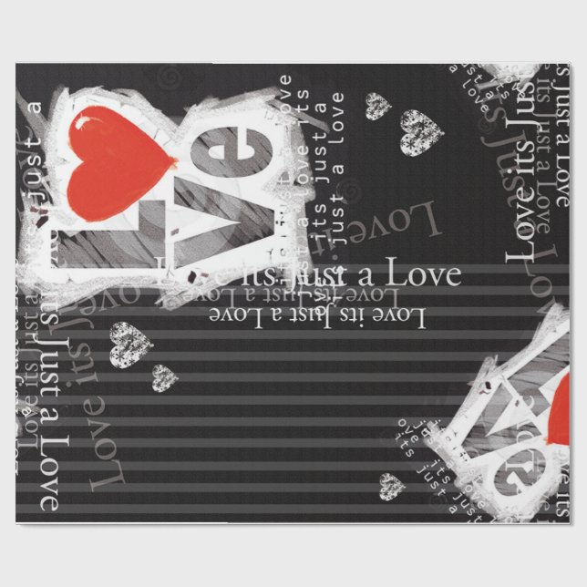 Liebe Geschenkpapier (Flach)