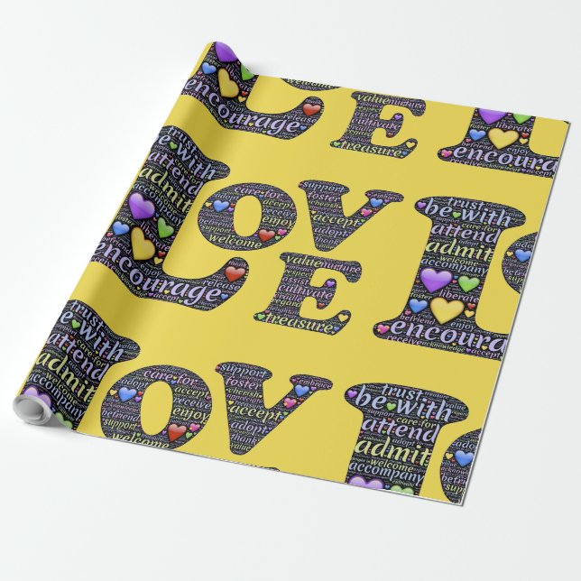 LIEBE GESCHENKPAPIER (Ungerollt)