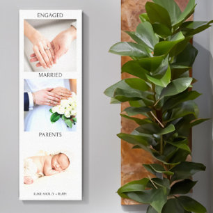 Liebe Geschichte Verlobte Verheiratete Eltern Paar Leinwanddruck