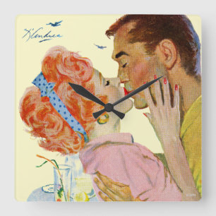 Liebe-Geschlagen Quadratische Wanduhr