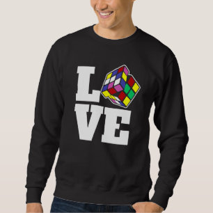 Liebe-Geschwindigkeit des Puzzle Cube-Wettkampfes Sweatshirt