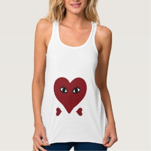 Liebe-Gesichtsherz-Tank Tank Top