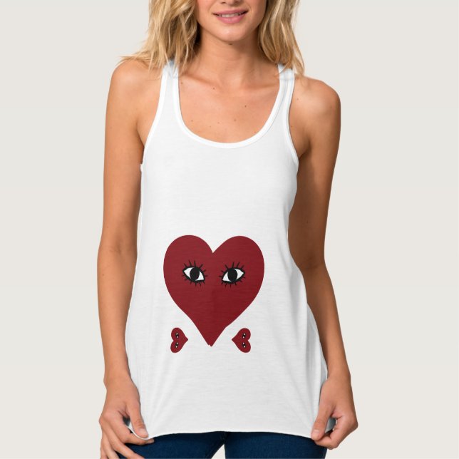 Liebe-Gesichtsherz-Tank Tank Top (Vorderseite)