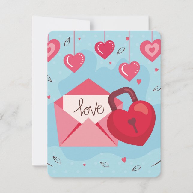 Liebe gesperrt feiertagskarte (Vorderseite)