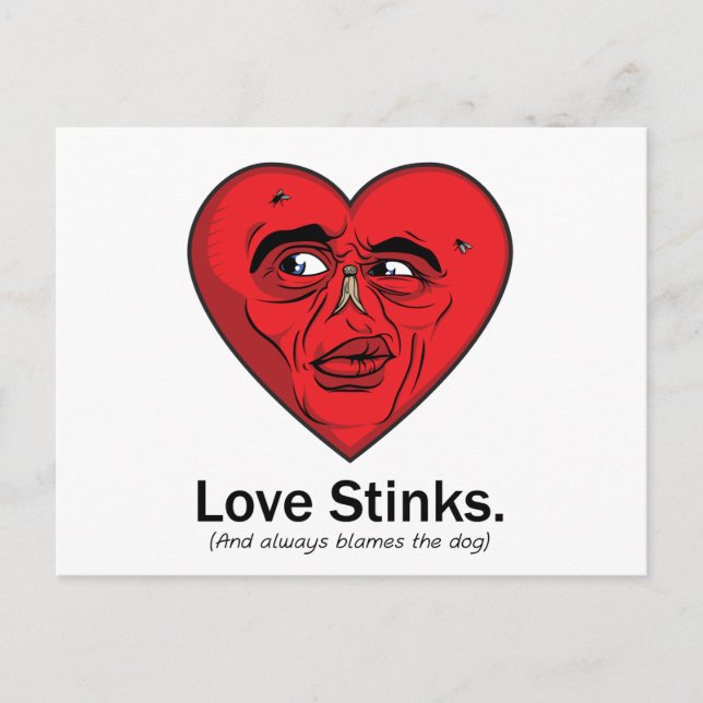 Liebe-Gestank Postkarte (Vorderseite)