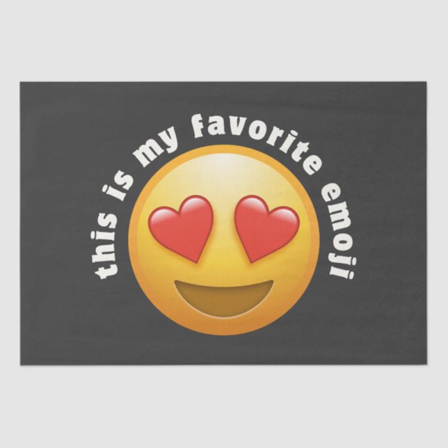 Liebe - gestürzte Emoji Seidenpapier (Vorderseite)