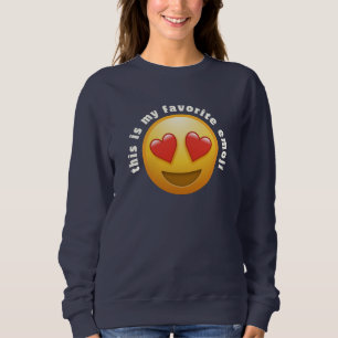 Liebe - gestürzte Emoji Sweatshirt