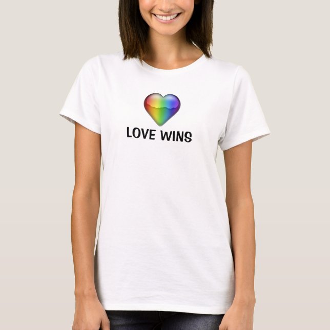 Liebe-Gewinne T-Shirt (Vorderseite)