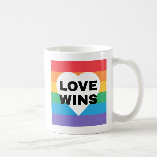 Liebe gewinnt | GAY PRIDE Kaffeetasse (Rechts)