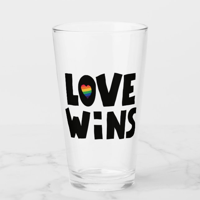 Liebe gewinnt glas (Vorderseite)