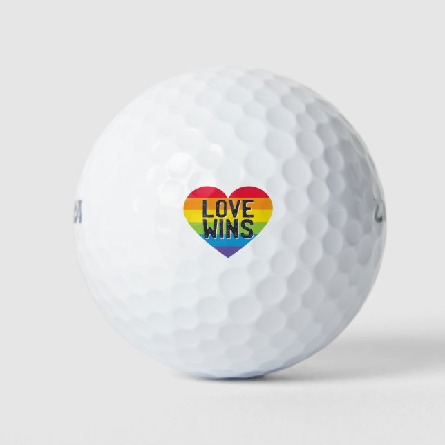 Liebe gewinnt golfball (Vorderseite)