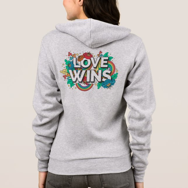 Liebe gewinnt hoodie (Rückseite)