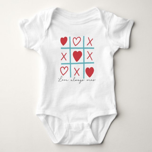Liebe gewinnt immer baby strampler (Vorderseite)