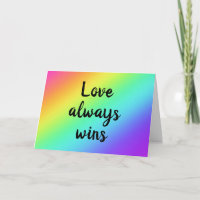 "Liebe gewinnt immer" Faltkarte