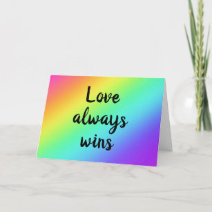 "Liebe gewinnt immer" Faltkarte Karte