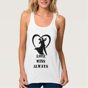 Liebe gewinnt immer Flowy Racerback - Freefit Tank Top