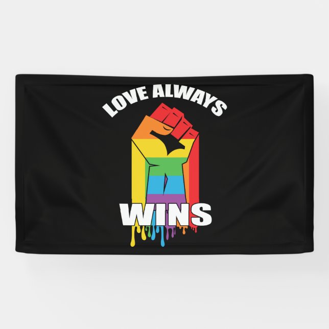 Liebe gewinnt immer Gay LGBT Banner (Horizontal)