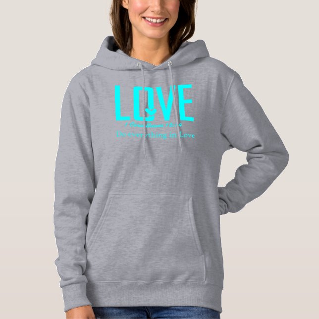 Liebe Gewinnt Immer Hoodie (Vorderseite)