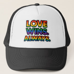 Liebe gewinnt. Immer - LGBTQ+-Stolz Truckerkappe