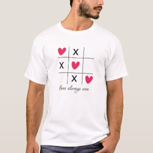 Liebe gewinnt immer Valentines Tic Tac Zehe T-Shirt