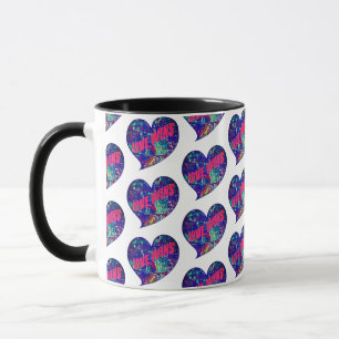 Liebe gewinnt inspirierende Worte Kunst Herz Tasse