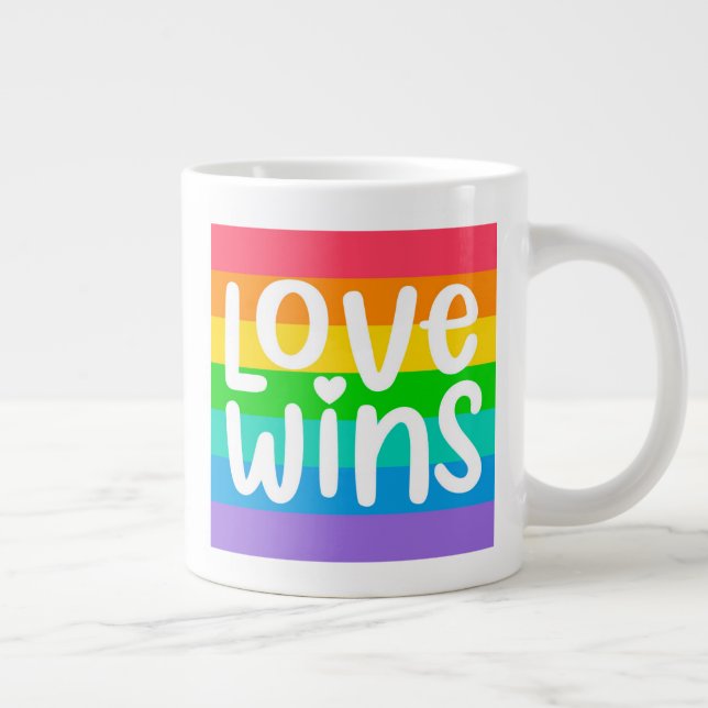 Liebe gewinnt Jumbo-Tasse (Rechts)