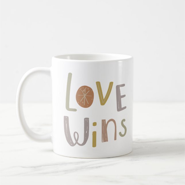 Liebe gewinnt kaffeetasse (Links)