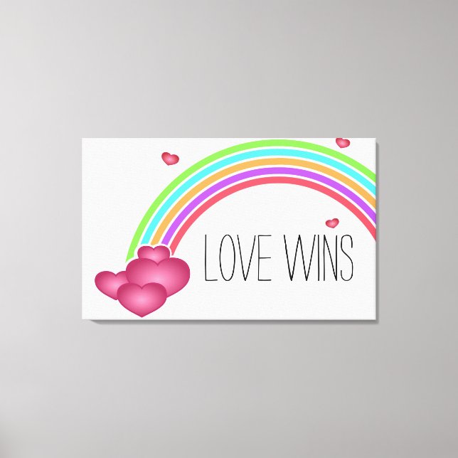Liebe gewinnt leinwanddruck (Vorderseite)