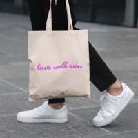 Liebe gewinnt | Neon Pink Modernes Minimalistische