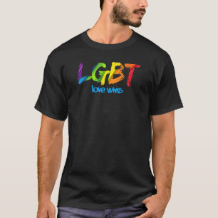 Liebe gewinnt Pride Lgbtq Gay Lgbt Ally Rainbow Fl T-Shirt